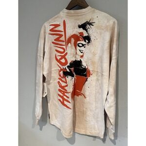Harley Quinn Spirit Jersey Small DC Batman Tie Dye Long Sleeve NWT